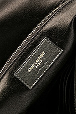 Saint Laurent Medium Satin Jamie Chain Bag in Nero & Nero, view 7, click to view large image.