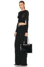 Saint Laurent Suzanne Shopping Bag in Nero, view 2, click to view large image.