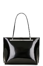 Saint Laurent Suzanne Shopping Bag in Nero, view 3, click to view large image.