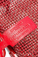 Saint Laurent Cassandra Cage Bag in Rouge Flamme & Rouge Flamme, view 6, click to view large image.