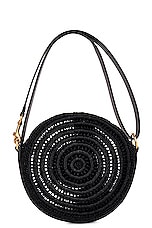 Saint Laurent Round Camera Bag in Nero, view 3, click to view large image.