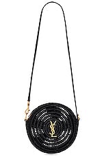 Saint Laurent Round Camera Bag in Nero, view 6, click to view large image.