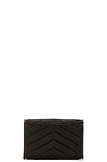 Saint Laurent Small Envelope Wallet in Nero, view 2, click to view large image.