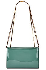 Saint Laurent Small Kate Chain Bag in Vintage Sage, view 3, click to view large image.