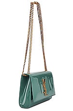 Saint Laurent Small Kate Chain Bag in Vintage Sage, view 4, click to view large image.