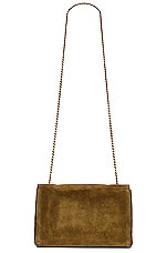 Saint Laurent Small Kate Reversible Chain Bag in Loden Green, view 4, click to view large image.