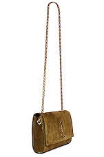 Saint Laurent Small Kate Reversible Chain Bag in Loden Green, view 5, click to view large image.