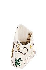 Saint Laurent Small Puffer Chain Bag in Poudre White & Multicolor, view 5, click to view large image.