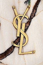 Saint Laurent Small Puffer Chain Bag in Poudre White & Multicolor, view 8, click to view large image.