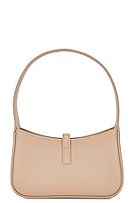 Saint Laurent Mini Le 5 A 7 Hobo Bag in Dark Beige, view 3, click to view large image.