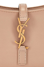 Saint Laurent Mini Le 5 A 7 Hobo Bag in Dark Beige, view 7, click to view large image.
