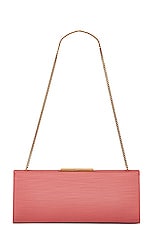 Saint Laurent Small Midnight Pochette Bag in Coral Rose, view 1, click to view large image.