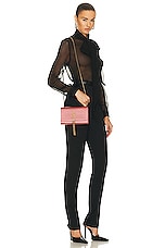 Saint Laurent Small Kate Tassel Chain Bag in Coral Rose, view 2, click to view large image.