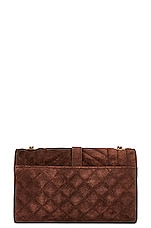 Saint Laurent Small Envelope Chain Bag in Bark Brown, view 3, click to view large image.