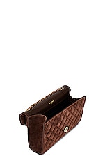 Saint Laurent Small Envelope Chain Bag in Bark Brown, view 5, click to view large image.