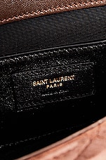 Saint Laurent Small Envelope Chain Bag in Bark Brown, view 7, click to view large image.