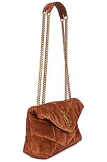 Saint Laurent Toy Puffer Chain Bag in Macaron, view 4, click to view large image.