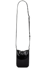 Saint Laurent Mini Le 5 A 7 North South Bag in Nero, view 3, click to view large image.