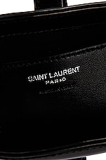 Saint Laurent Mini Le 5 A 7 North South Bag in Nero, view 6, click to view large image.
