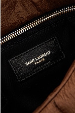 Saint Laurent Small Puffer Nylon Chain Bag in Tetri Brown & Nero, view 7, click to view large image.