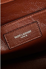 Saint Laurent Medium Manhattan Shoulder Bag in Brick & Dark Ebony, view 6, click to view large image.