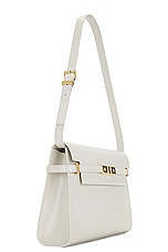 Saint Laurent Medium Manhattan Shoulder Bag in Crema Soft, view 4, click to view large image.