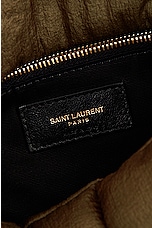 Saint Laurent Small Puffer Chain Bag in Military Green & Nero, view 7, click to view large image.