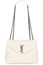 Saint Laurent Small Loulou Chain Bag in Vanilla Ice, view 1, click to view large image.