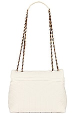 Saint Laurent Small Loulou Chain Bag in Vanilla Ice, view 3, click to view large image.