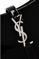 Saint Laurent Mini Le 5 A 7 Hobo Bag in Nero, view 7, click to view large image.