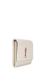 Saint Laurent Flap Pouch in Crema Soft, view 3, click to view large image.