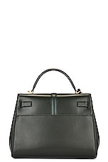 Saint Laurent Medium Le Fermoir Top Handle Bag in Vert Fonce, view 4, click to view large image.