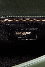 Saint Laurent Medium Le Fermoir Top Handle Bag in Vert Fonce, view 7, click to view large image.