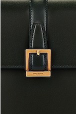 Saint Laurent Medium Le Fermoir Top Handle Bag in Vert Fonce, view 8, click to view large image.