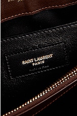 Saint Laurent Small Loulou Chain Bag in Bark Brown, view 7, click to view large image.