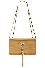 Saint Laurent Small Kate Tassel Chain Bag in Sahara Beige, view 3, click to view large image.