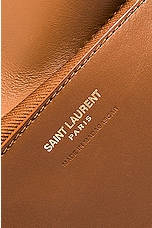 Saint Laurent Solferino Satchel Bag in Natural & Brick, view 6, click to view large image.