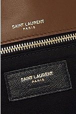 Saint Laurent Calypso Chain Bag in Dark Crema Soft & Dark Sigaro, view 7, click to view large image.