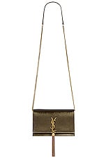 Saint Laurent Kate Tassel Chain Bag in Dark Vintage Olive, view 1, click to view large image.
