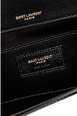 Saint Laurent Kate Clutch in Desert Sand & Black, view 6, click to view large image.