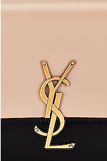 Saint Laurent Kate Clutch in Desert Sand & Black, view 7, click to view large image.