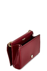 Saint Laurent Small Kate Chain Bag in Off White & Oxblood Red, view 5, click to view large image.