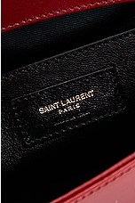 Saint Laurent Small Kate Chain Bag in Off White & Oxblood Red, view 7, click to view large image.