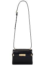 Saint Laurent Mini Manhattan Shoulder Bag in Nero, view 1, click to view large image.