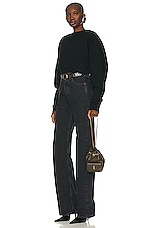 Saint Laurent Mini Joe Bucket Crossbody Chain Bag in Light Musk, view 2, click to view large image.