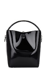 Saint Laurent Le 37 Bucket Bag in Nero, view 4, click to view large image.
