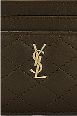 Saint Laurent Monogramme Card Case in Light Musk, view 6, click to view large image.
