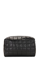 Saint Laurent Small Cassandre Cosmetic Pouch in Noir, view 2, click to view large image.