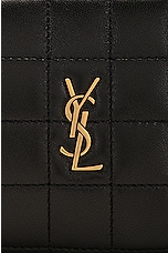 Saint Laurent Small Cassandre Cosmetic Pouch in Noir, view 6, click to view large image.