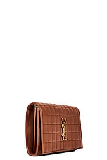 Saint Laurent Classic Cassandre Chain Wallet Bag in Fox, view 4, click to view large image.